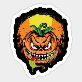 monster pumpkin halloween Sticker